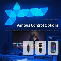 Lot de 8 lampes murales LED triangulaires intelligentes RGB, WiFi, magnétiques, synchronisation musicale, contrôle par application, Alexa, Google Home, décoration de salle de jeu