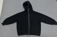 Vente en gros de sweats à capuche zippés en coton uni de haute qualité pour hommes, 500 g/m², poids lourd, sweats à capuche et sweats-shirts ninja à fermeture éclair
