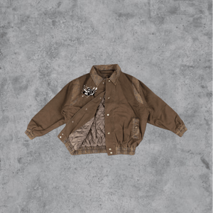 Chaqueta de Trabajo Retro Lavada con Estampado Personalizado para Hombre, Chaqueta Informal de Calle de Talla Grande con Logotipo Personalizado - Product Image 1