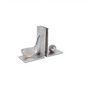 Metal Crafts Golf Bookend Office And Home Interior Decor <b>Object</b> Giftware Bookends Magazine Newspaper Organizer Golf Stick & Ball - Product Image 1