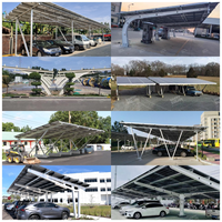 Watt Solar Free Design Aluminium Easycarport Système de montage d'abri solaire Pv Structure de stationnement 5kW 10kW pour 1 ou 2 voitures