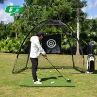 Filet de Swing de conduite de Golf Portable, filet d'entraînement de Golf avec tapis de frappe pour l'intérieur et l'extérieur, écaillage de conduite dans la cour