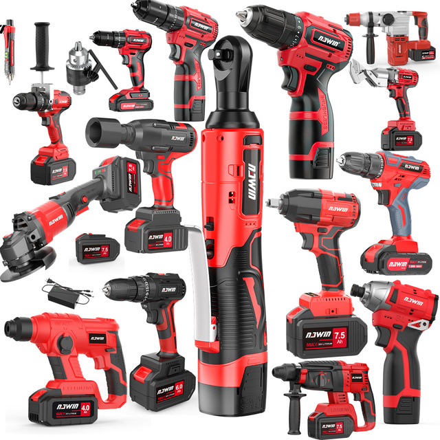 For Multifunctional Tool Set Battery-Powered Cordless Drill Easy Carry 3-Year Warranty 1 Set