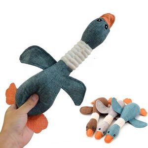 Hond Kauwen Speelgoed <span class=keywords><strong>Canvas</strong></span> Gevulde Pluche Puppy Pet Piepende Wilde Gans Pluche Hond Speelgoed - Product Image 1