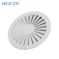 Diffuseur d'air rond tourbillonnant pour plafond, grille de ventilation verticale à lamelles, couvercle de diffuseur d'air conditionné