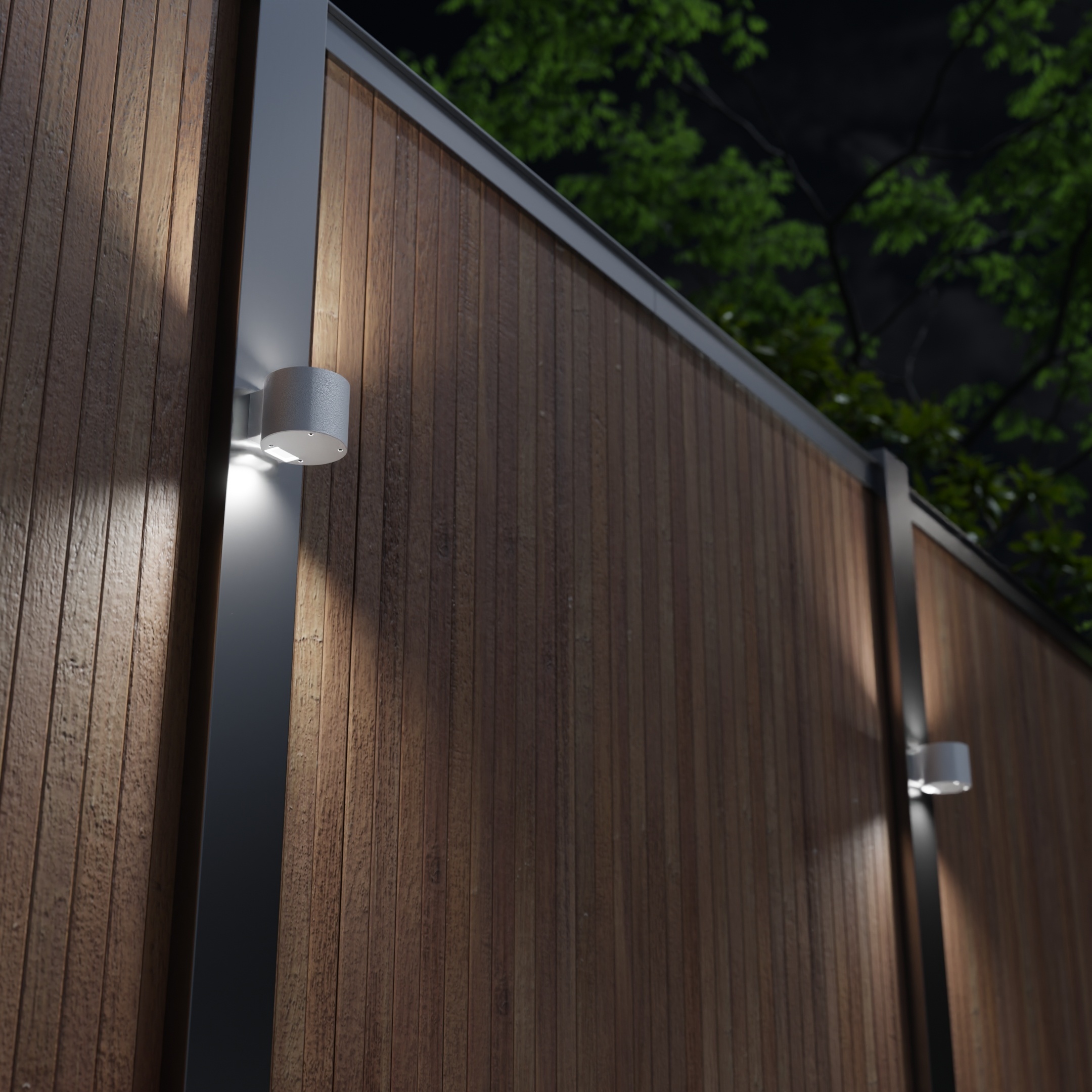 Solar Fence Lights Waterproof Top and Bottom Lighting Wall Lights for Outdoor/Patio/Porch/Pool Cage