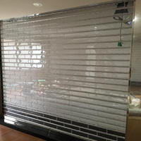 Porte à enroulement automatique en polycarbonate transparent, volet de sécurité en cristal pour magasin commercial