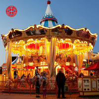 Manège familial Luna Park, carrousel pour enfants, jeux de parc d'attractions, équipement de carrousel antique avec chevaux pour enfants à vendre