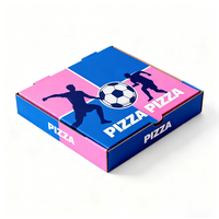 HuiLong SJB-PS-009 Vente en gros usine de boîtes à pizza ondulées, commande en gros, motifs football, dimensions personnalisées, pliables, usage commercial