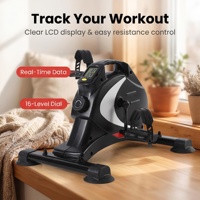 Monitor LCD Magnético Portátil, Bicicleta de Ejercicio Mini Personalizada para Debajo del Escritorio, Ejercitador de Pedales para Oficina en Casa, Entrenamiento Cardiovascular