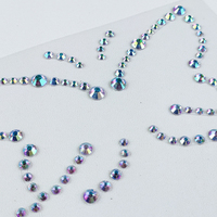 Fourniture d'usine personnalisée Visage Oeil Gemmes Diamant Coloré Tatouage Autocollant De Luxe Sexy Strass Bijoux Festival Temporaire Faux Tatouage