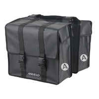 Sacoche de vélo double en bâche imperméable 40L, pliable, base rigide, légère, sangle réglable, réfléchissante pour vélo électrique