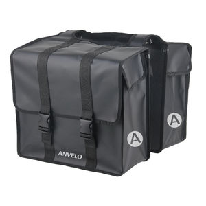 Sacoche de vélo double en bâche imperméable 40L, pliable, base rigide, réfléchissante pour vélo électrique - Product Image 1