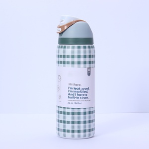 <span class=keywords><strong>Bouteille</strong></span> d'eau isotherme double paroi haut <span class=keywords><strong>de</strong></span> gamme 24oz 32oz en acier inoxydable avec paille intégrée - Product Image 6