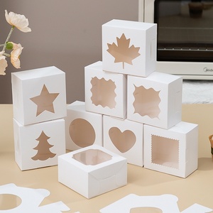 Caja para pasteles Spot Western Point, duradera, para hornear, con ventana, apta para alimentos, <span class=keywords><strong>de</strong></span> cartón blanco, personalizable, <span class=keywords><strong>de</strong></span> varias formas - Product Image 1