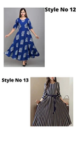 Vente chaude 2026 – Kurti élégant à imprimé floral avec manches longues en coton, style Anarkali, pour femme, tenue de mode