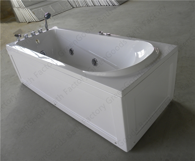 Offre Spéciale Intérieur Alcôve Acrylique Profonde Tremper Baignoire De Massage Air Jets Whirlpool Spa Baignoire