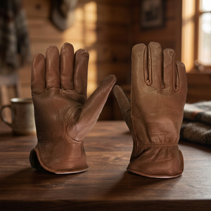 Guantes de piel de ciervo para hombre, deportes de invierno, actividades al aire libre, alta calidad - Product Image 3