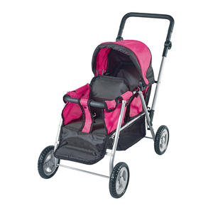 Poussette jumelle de luxe pour filles, grande taille et poignée ajustable, landau <span class=keywords><strong>Double</strong></span> - Product Image 1