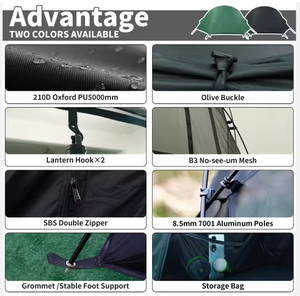 Lit de camp portable haut de gamme avec de grands compartiments de rangement et un loft pour l'équipement pour un camping organisé - Product Image 6