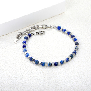 Beaded Stainless Steel <b>Bracelet</b> Blue Geometric Women's Jewelry Fashion Accessory - Product Image 2