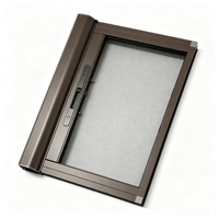 Ventana Corredera Moderna con Marco de Aleación de Aluminio, Malla de Acero Inoxidable, a Prueba de Insectos, Resistente al Fuego, con Cerradura de Seguridad Decorativa para Cocina