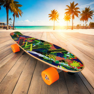 สเก็ตบอร์ดพลาสติกขายดี สเก็ตบอร์ดเรโทร ดีคสั่งทำพิเศษ สเก็ตบอร์ดเบเกอร์ - Product Image 5