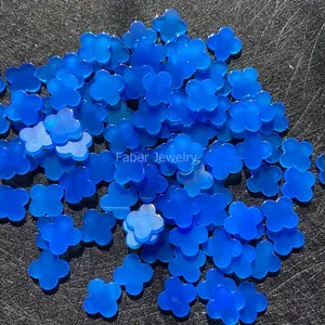 네 잎 클로버 공장 도매 가격 최고의 품질 천연 블루 마노 네 잎 클로버 스톤