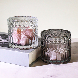 Portacandele in Vetro, Lanterne, Vasetti per Candele Personalizzati, Riutilizzabili, Profumati, Contenitori Natalizi, Vasetti <span class=keywords><strong>di</strong></span> Lusso in Vetro Vuoti con Coperchio - Product Image 2