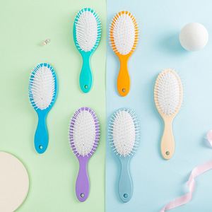 Peine de masaje ovalado Abs con cerdas de nailon acolchadas para alisar el cabello, uso doméstico para mujeres - Product Image 2