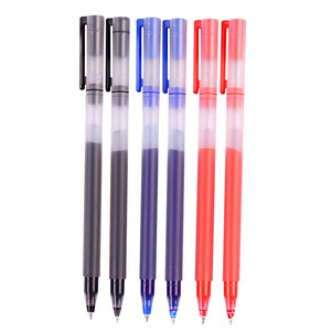 Giant Writing Gel <b>Pen</b> 0.5mm Large Capacity Black Blue Red Ink Office School Use Plastic Body - Product Image 5