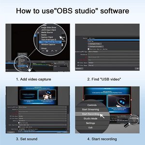 Thẻ Thu Video Âm Thanh, Thiết Bị Quay Trò Chơi <span class=keywords><strong>HDMI</strong></span> QGeeM 1080P Để Phát Trực Tiếp Tương Thích Với Windows,Linux Cho PS4 - Product Image 4