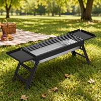 Barbecue portable de haute qualité, détachable, pour le camping en plein air, ensemble de barbecue au charbon de bois