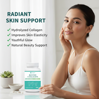 Complément de collagène personnalisé OEM pour soutenir l'immunité et l'énergie, la peau, les cheveux et les ongles, capsules de collagène bovin hydrolysé de qualité alimentaire