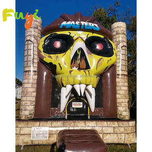 Maison de rebond hantée Offres Spéciales Halloween avec <span class=keywords><strong>toboggan</strong></span> à double face Vente directe d'usine gonflable - Product Image 4