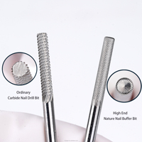 Usine carbure de tungstène Nature tampon à ongles peu rapide enlever le Gel à ongles 3/32 "forets à ongles fraise en carbure