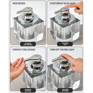 Distributeur de savon double de luxe pour hôtel, ensemble de salle de bain en verre avec design citrouille -5 - Product Image 4