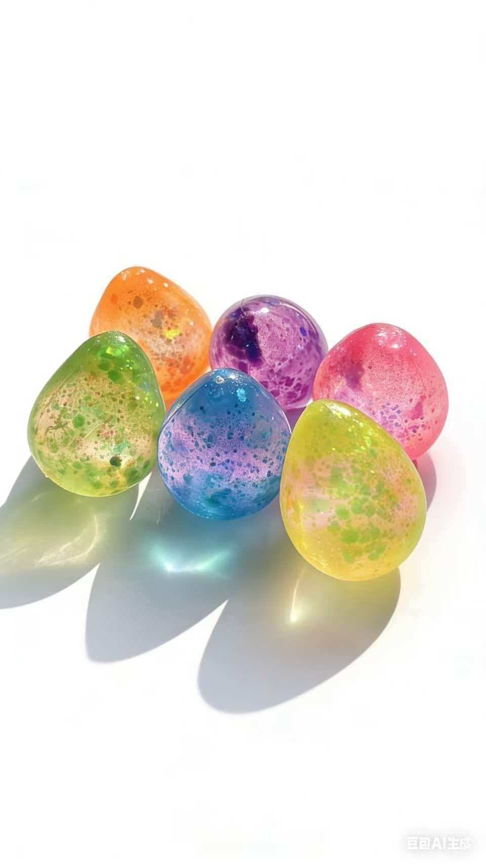 Small water droplets randomly