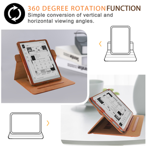 Étui pour tablette <span class=keywords><strong>Onyx</strong></span> <span class=keywords><strong>Boox</strong></span> Go 10.3 (sortie 2024) - Housse de protection rotative à 360 degrés en cuir PU - Product Image 2