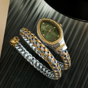 <span class=keywords><strong>Montre</strong></span>-<span class=keywords><strong>bracelet</strong></span> Scottie 9791 en acier inoxydable tressé en forme de serpent pour <span class=keywords><strong>femme</strong></span>, étanche 3 ATM, mouvement à quartz, cadeau idéal pour un rendez-vous galant - Product Image 3