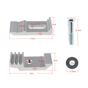 Clips de Montaje para Portaequipajes de Aluminio de 7.2cm x 2cm para Techo de Auto, Camioneta o Autocaravana, con Juego de Pernos y Arandelas - Product Image 1