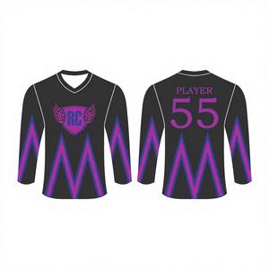 Camisetas de Fútbol Personalizadas al por Mayor, Camisetas de Fútbol Estampadas para Hombre, Manga Larga, Cómodas, Transpirables, 100% Poliéster - Product Image 1