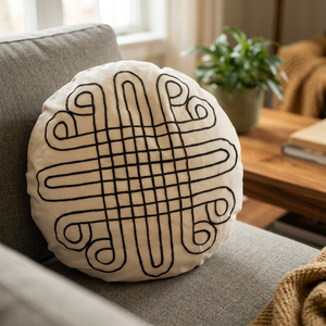 Designer <b>Pillow</b> Cover Bohemian Living Room Decorative Printed in Jute Cotton Home Decoration <b>Sofa</b> Couch - Product Image 3