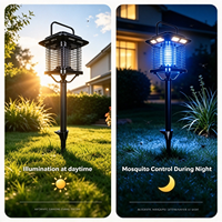 Lampe anti-moustiques solaire LED JZ, tue-moustiques, étanche, pour la maison et le jardin, piège électrique anti-moustiques extérieur