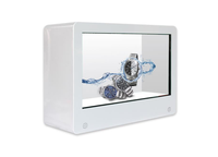 Écran LCD transparent de 10.1 pouces résolution 1920x1080 écran tactile capacitif intérieur au sol entièrement blanc publicité automatique