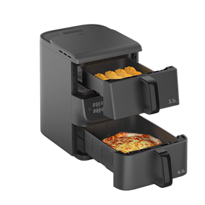 Friteuse à air numérique intelligente 11L à double compartiment supérieur et inférieur, sans BPA, en acier inoxydable, pour cuisson rapide et contrôle intelligent - Product Image 5