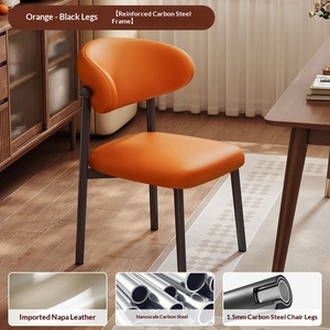 <span class=keywords><strong>Chaise</strong></span> de salle à manger scandinave moderne et simple <span class=keywords><strong>en</strong></span> <span class=keywords><strong>fer</strong></span> <span class=keywords><strong>forgé</strong></span>, confortable, luxueuse, avec dossier rembourré <span class=keywords><strong>en</strong></span> cuir PU souple, non pliable, <span class=keywords><strong>pour</strong></span> la maison - Product Image 4