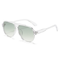 Vente en Gros de Lunettes de Soleil Surdimensionnées Monture Grise Transparente Designer Lunettes une Pièce pour Femmes Hommes UV400 Optique Lunettes à Grand Ombre