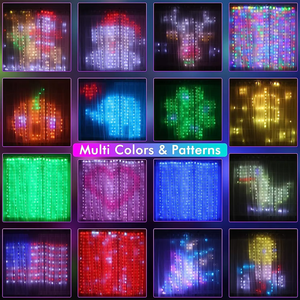 Intelligente Vorhang leuchten 6.6x 6.6Ft, 400 LED mit APP-Steuerung, Music Sync Dynamic DIY für Schlafzimmer Wand Hintergrund Halloween Weihnachten - Product Image 3
