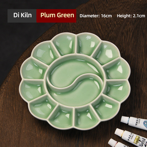 <span class=keywords><strong>Palette</strong></span> de <span class=keywords><strong>peinture</strong></span> professionnelle Xin Bowen-Design fleur de prunier en céramique adapté aux peintures à l'aquarelle et à la <span class=keywords><strong>gouache</strong></span> - Product Image 6